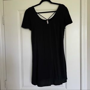 Xhilaration black crisscross top mini dress large